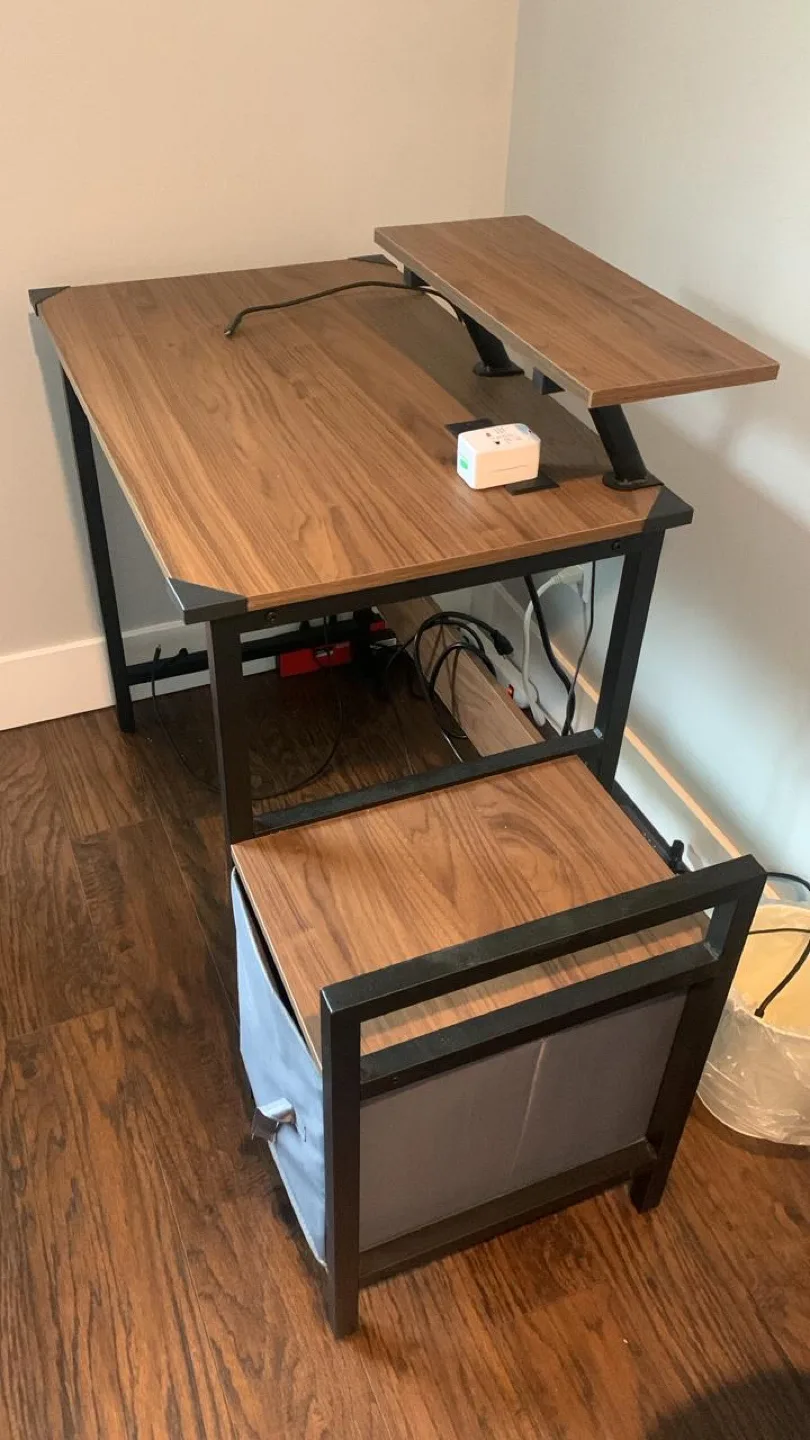 Wood & Metal Desk with Storage thumbnail