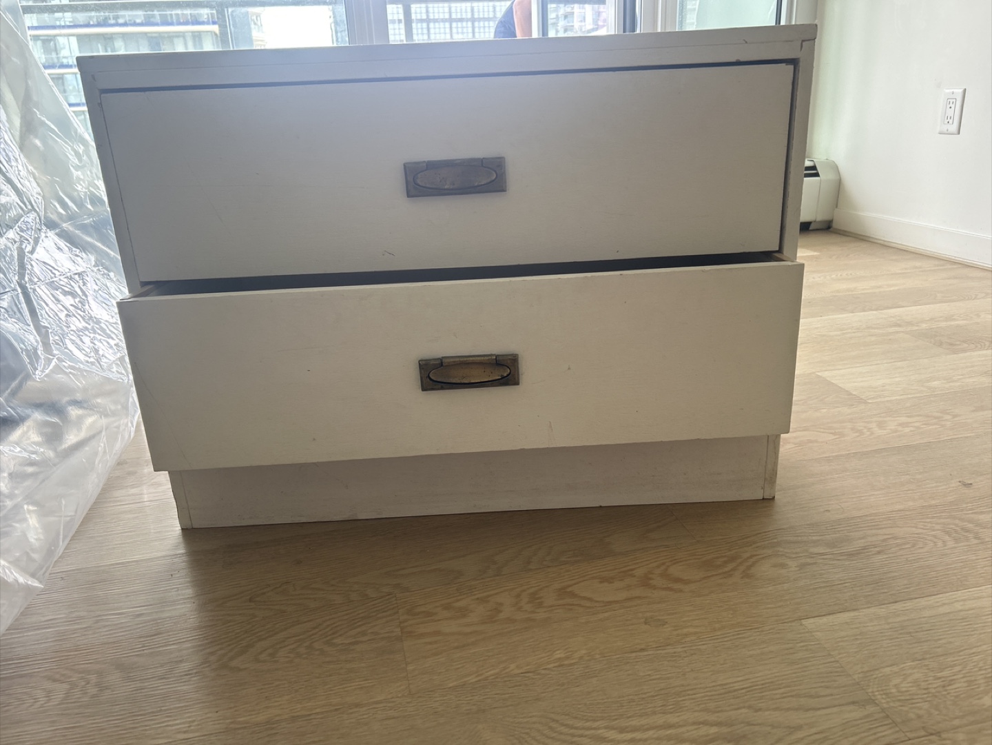 White Two-Drawer Dresser