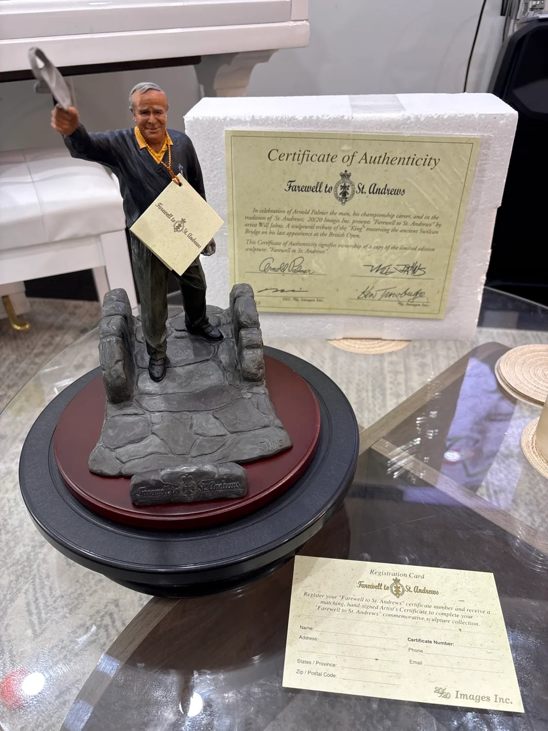 Arnold Palmer Farewell to St. Andrews Sculpture (NEW OPEN BOX) thumbnail