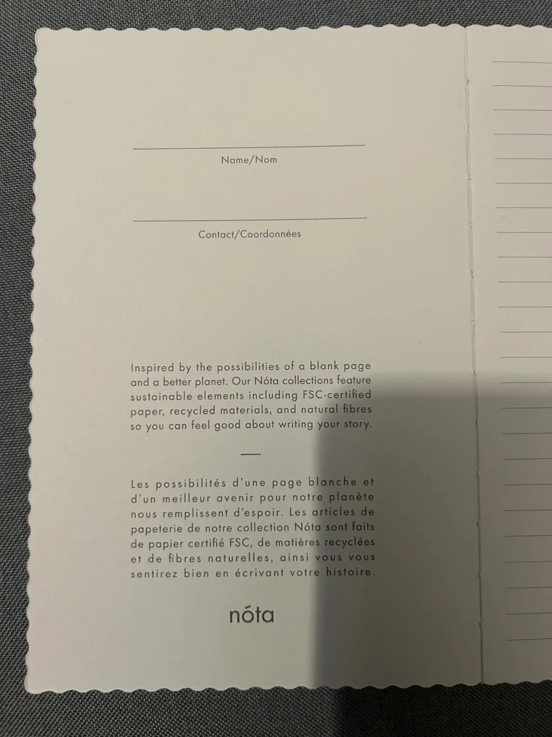 Nota Floral Letter N Light Purple Notebook image indicator(3)