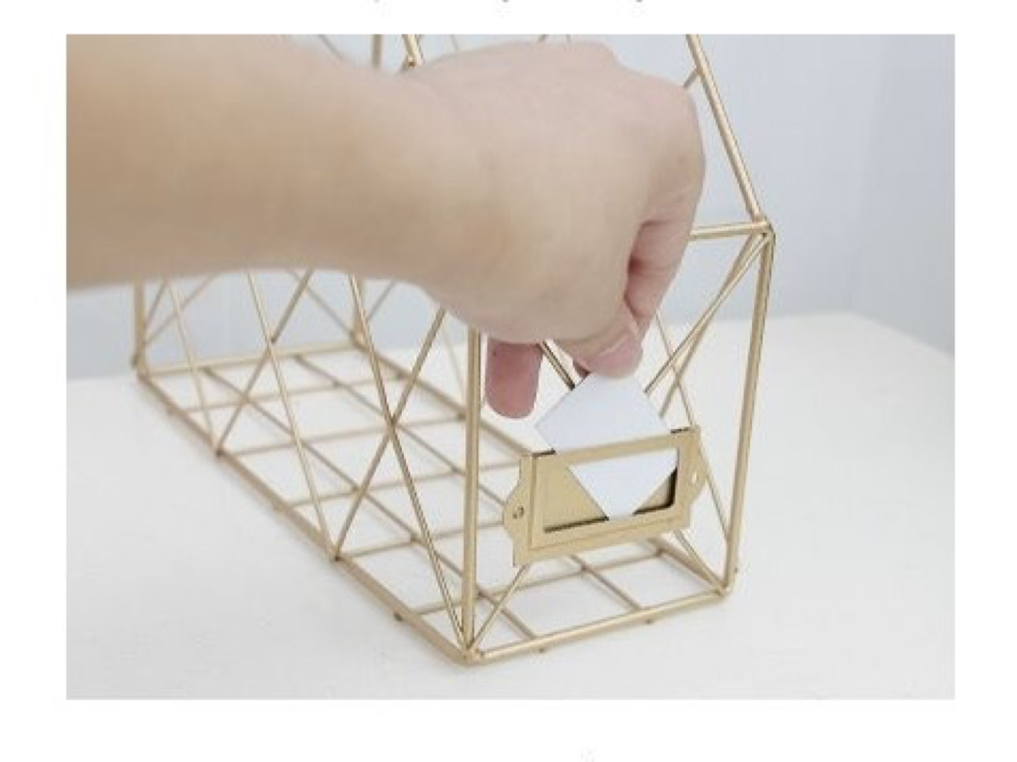 Magazine Rack - Gold and White - photo 4