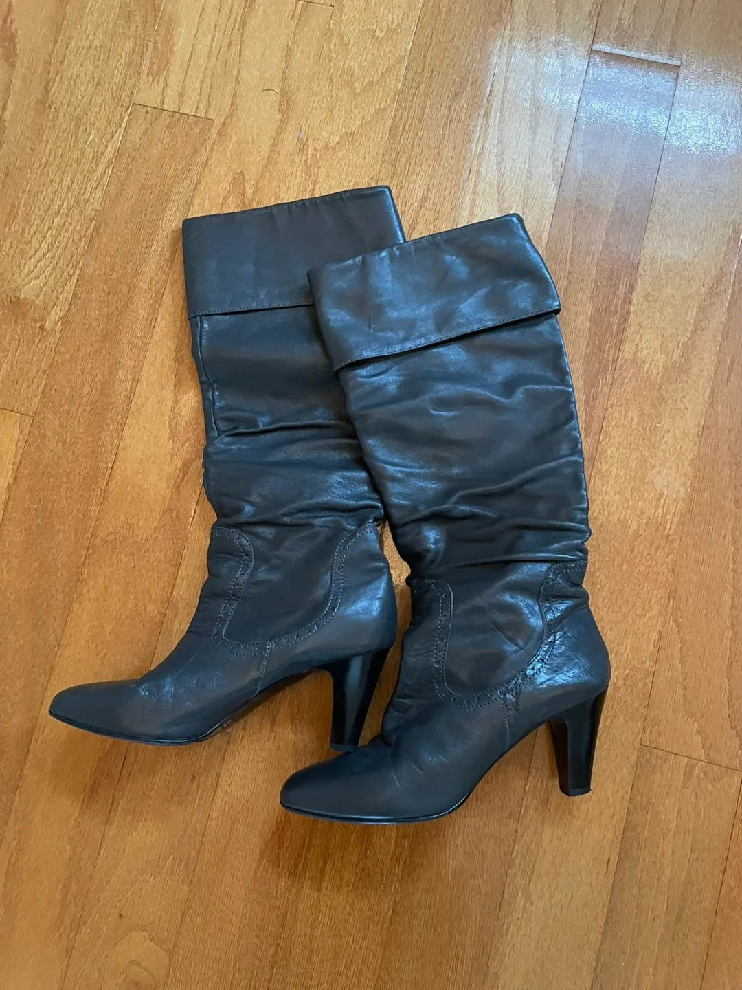 Leather Over-the-Knee Boots - Size 8 thumbnail