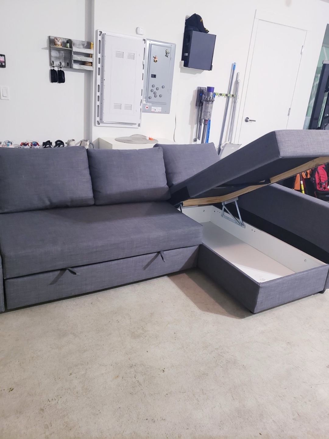 IKEA Pull-Out Sofa Bed with Storage – Great Condition!