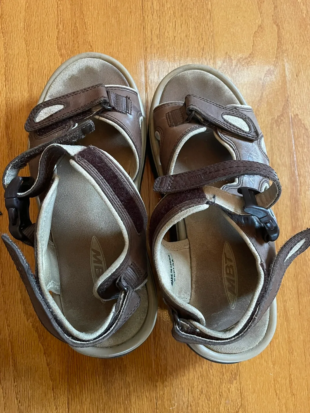 MBT Brown Leather Sandals thumbnail