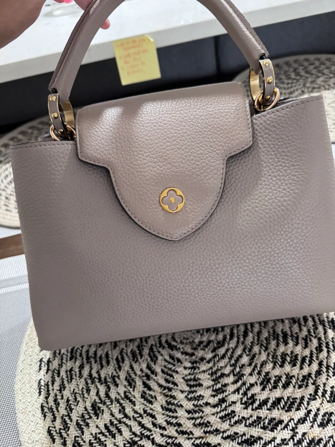 Capucine Grey Leather Handbag image indicator(10)