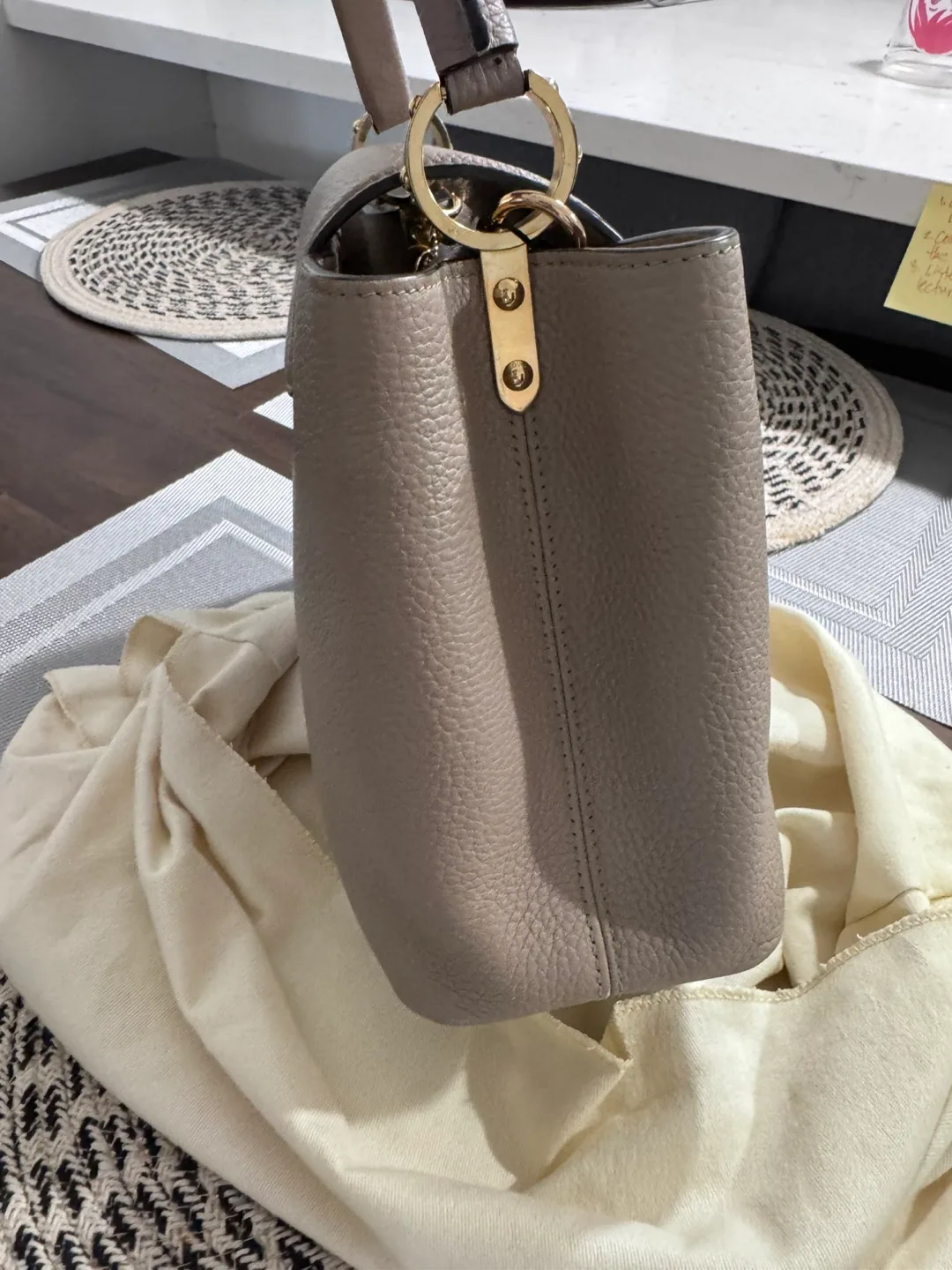 Capucine Grey Leather Handbag image indicator(3)