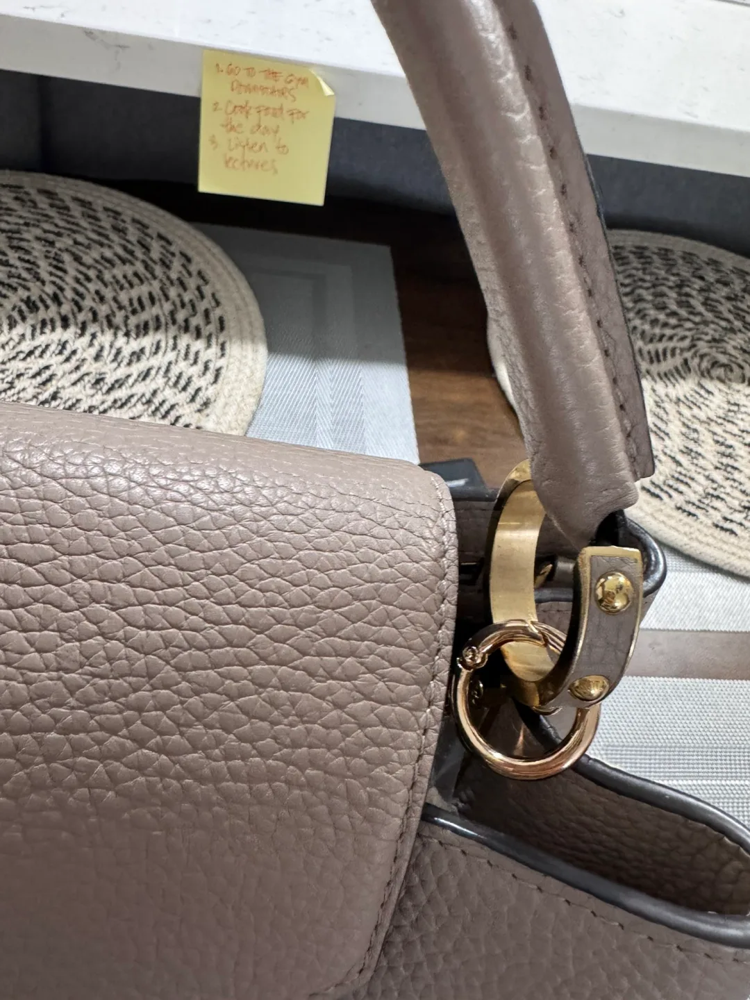 Capucine Grey Leather Handbag image indicator(7)