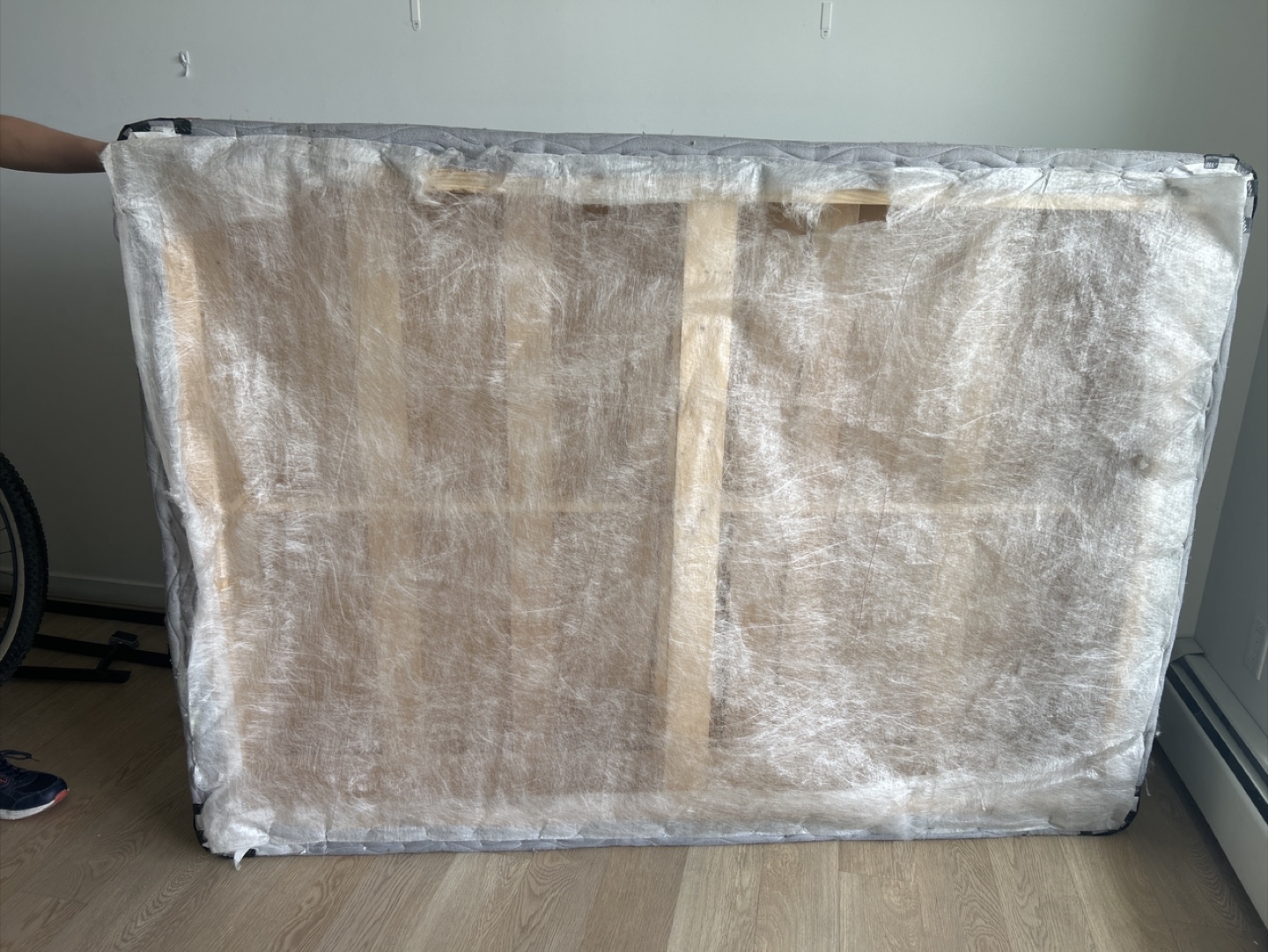 Upholstered Headboard & Bed Frame - Grey