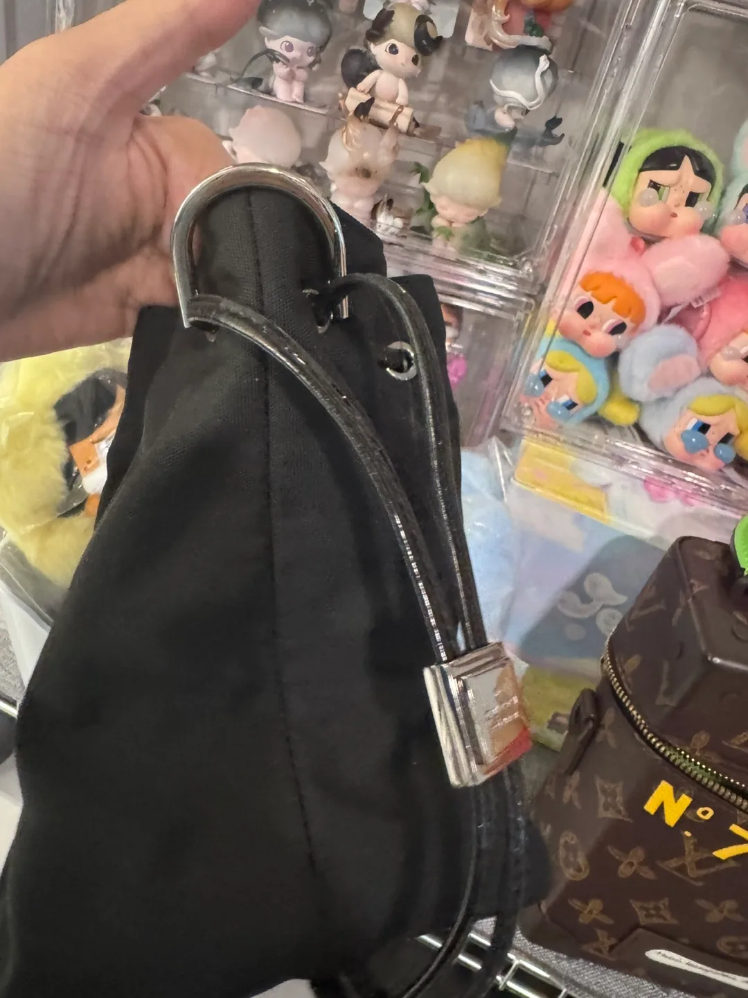 Gucci Black Bucket Bag with Fruit Pins image indicator(4)
