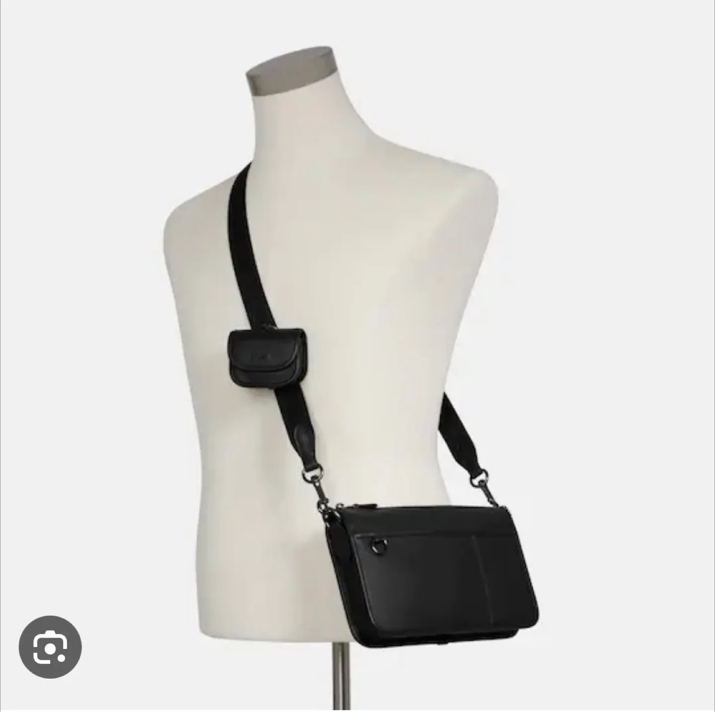 Coach Heritage Convertible Crossbody Bag - Black thumbnail