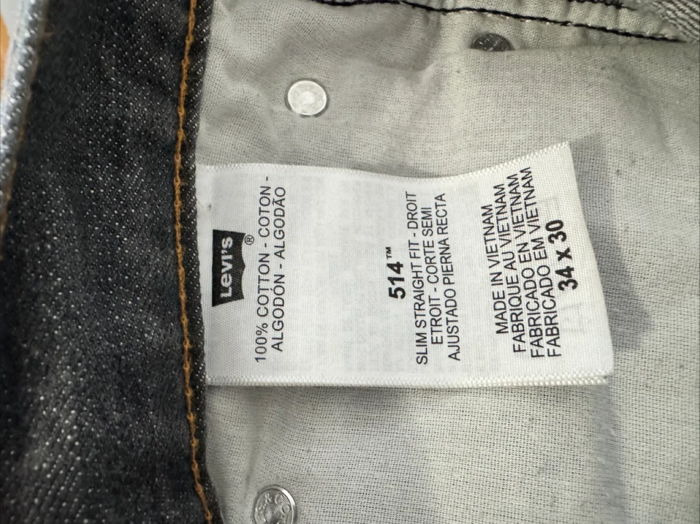 Levi's 514 Slim Straight Fit Jeans - Size 34x30 image indicator(3)
