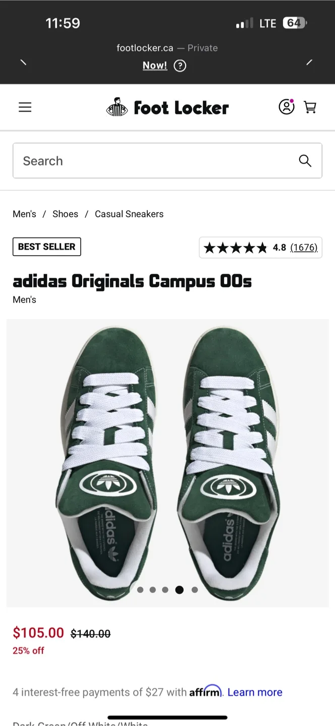 Adidas Originals Campus 00s - Green thumbnail