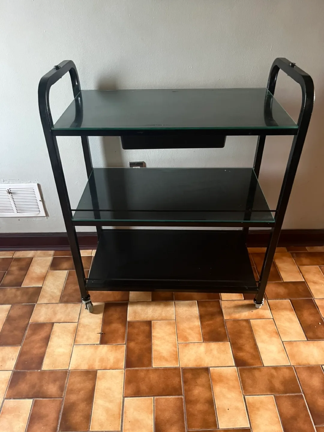 Black Metal & Glass spa trolley image indicator(3)