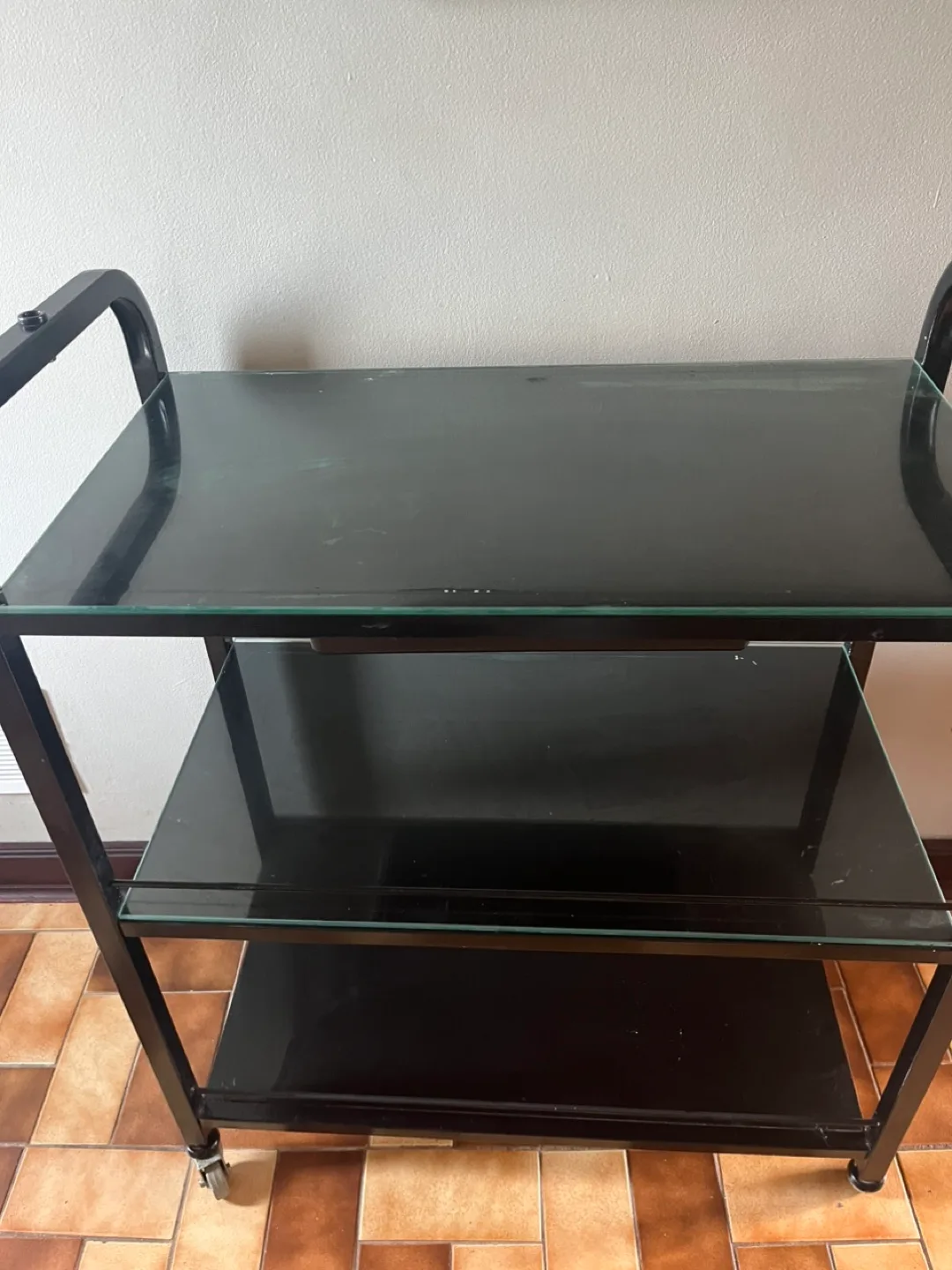 Black Metal & Glass spa trolley image indicator(2)