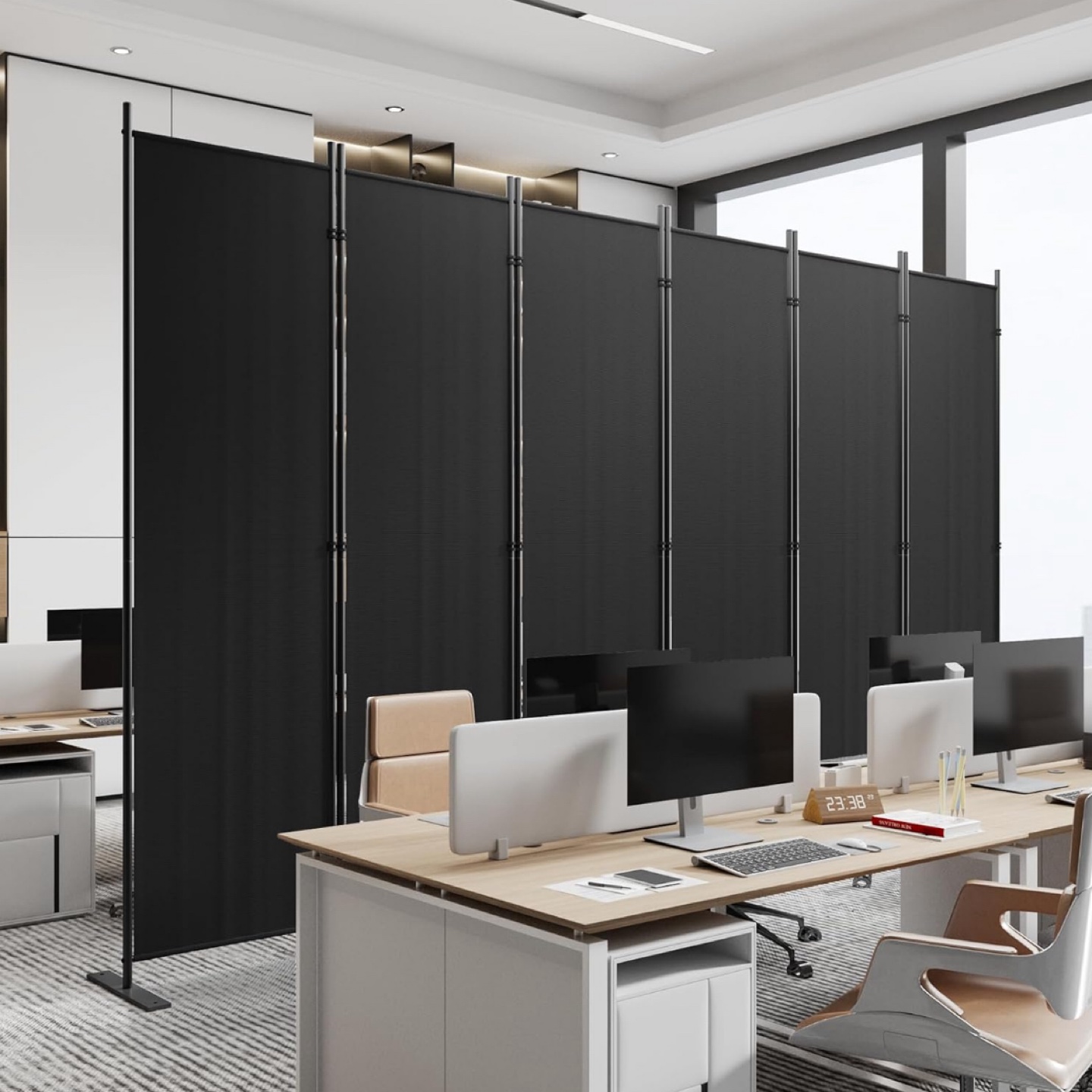 Portable Room Divider - Black