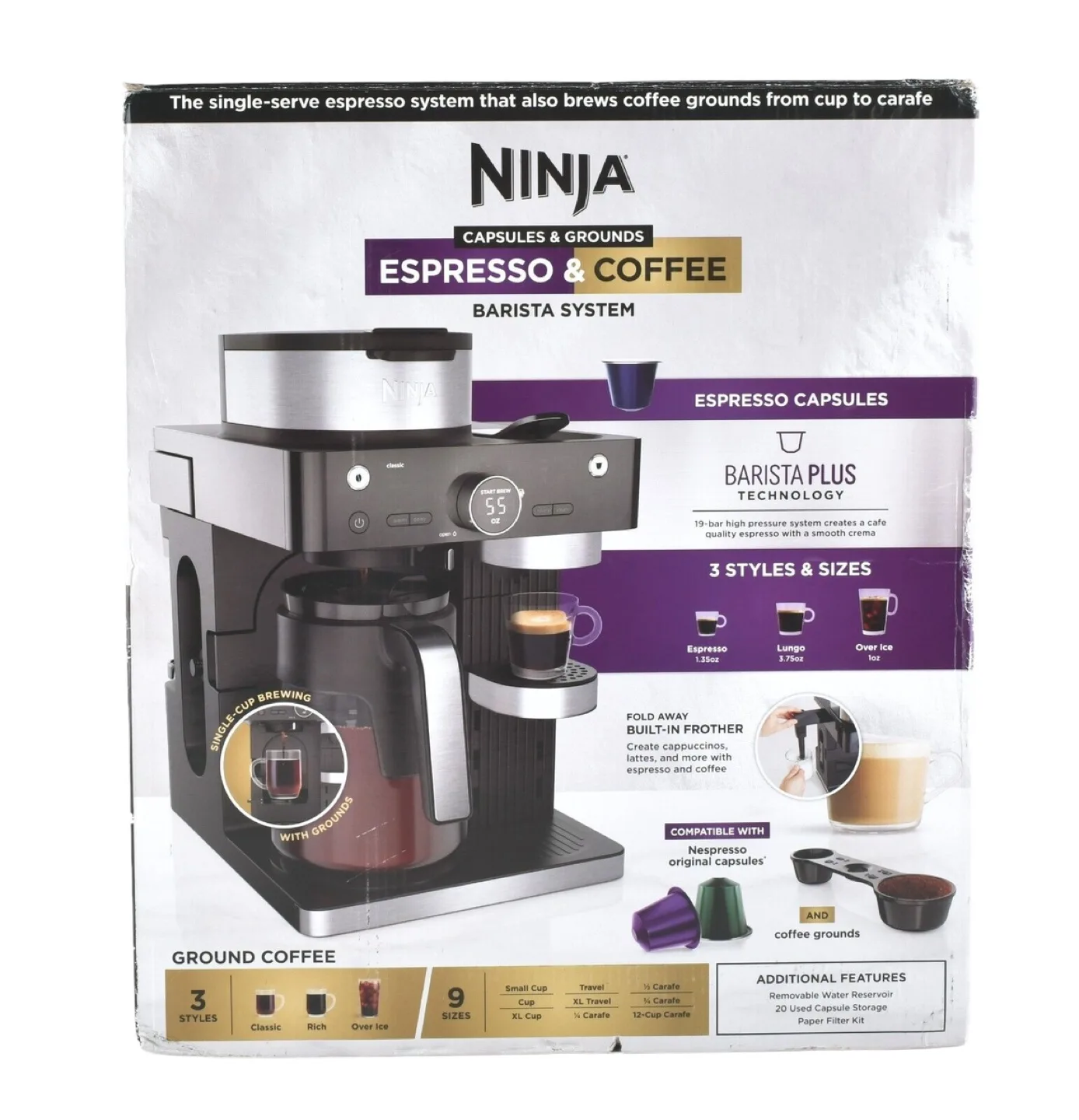 Ninja Coffee Barista System- Nespresso Compatible + Frother thumbnail