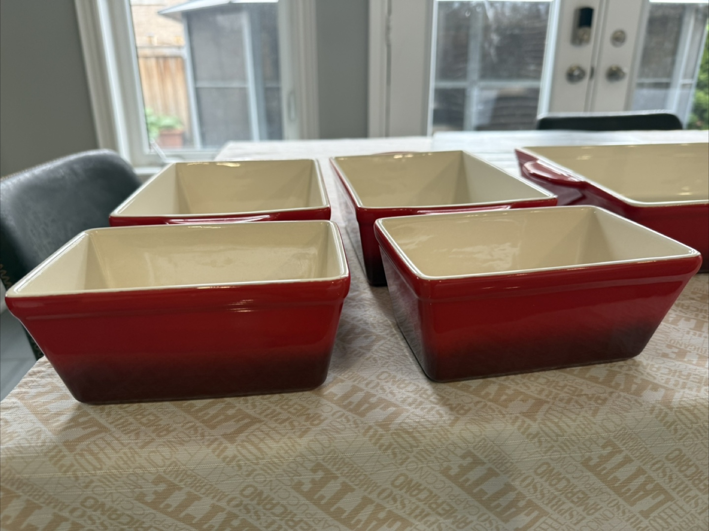 Red Ceramic Baking Dishes - Set of 6 - photo 4