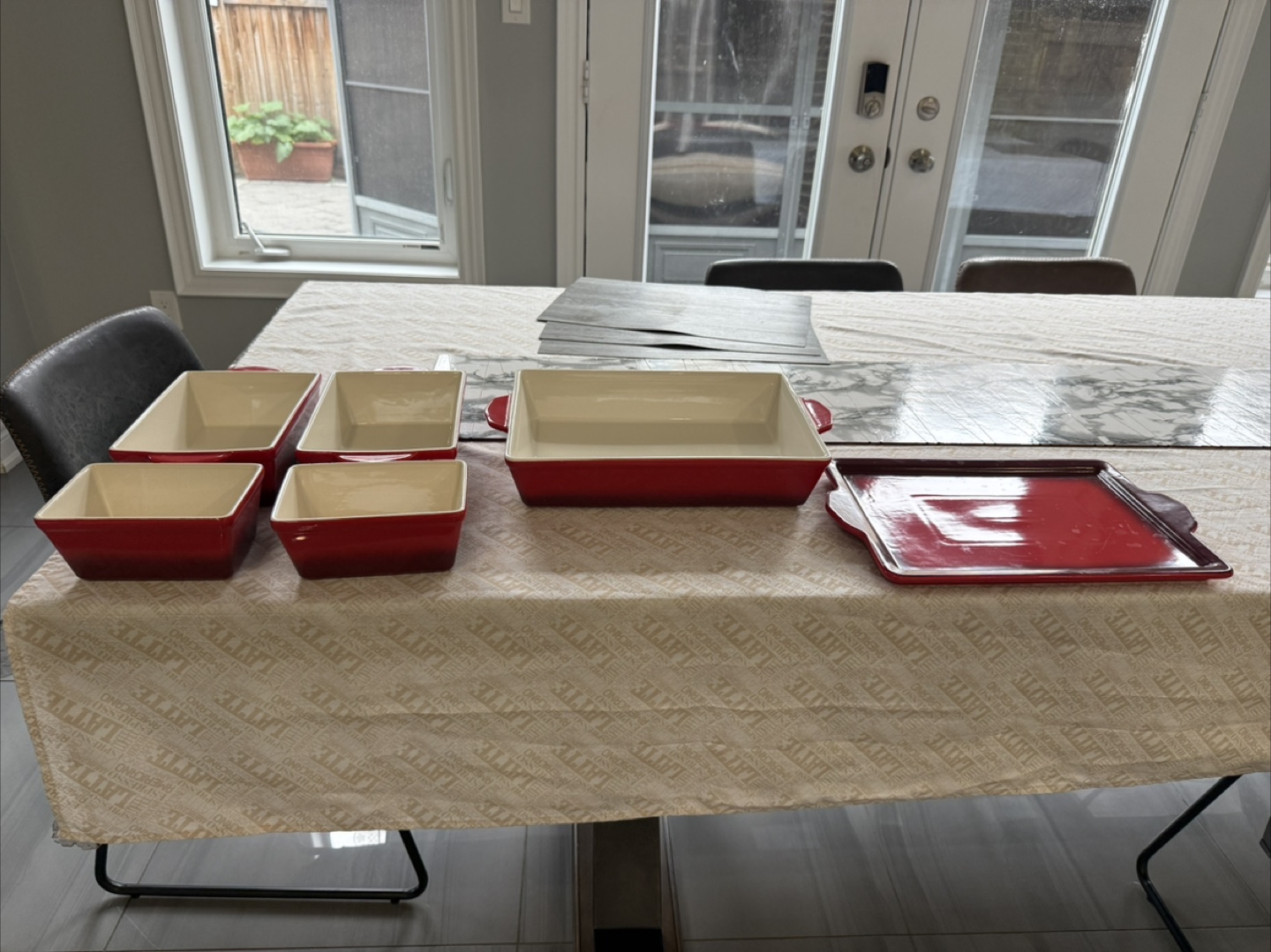 Red Ceramic Baking Dishes - Set of 6 - photo 2