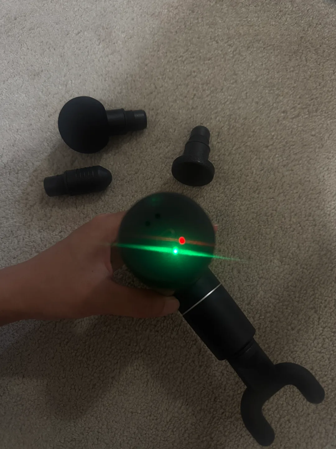 Black Massage Gun with Attachments 🎁 image indicator(2)