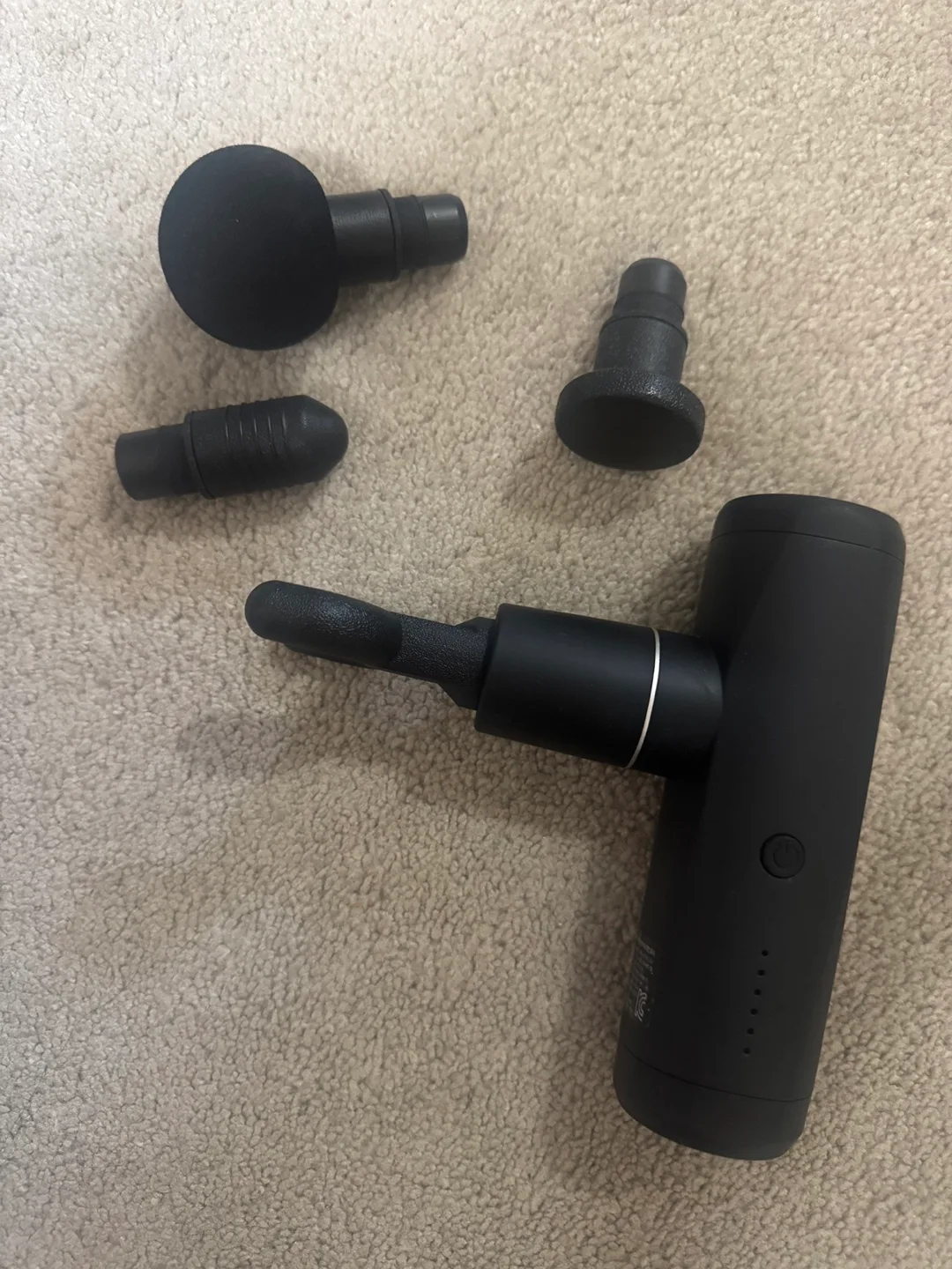 Black Massage Gun with Attachments thumbnail