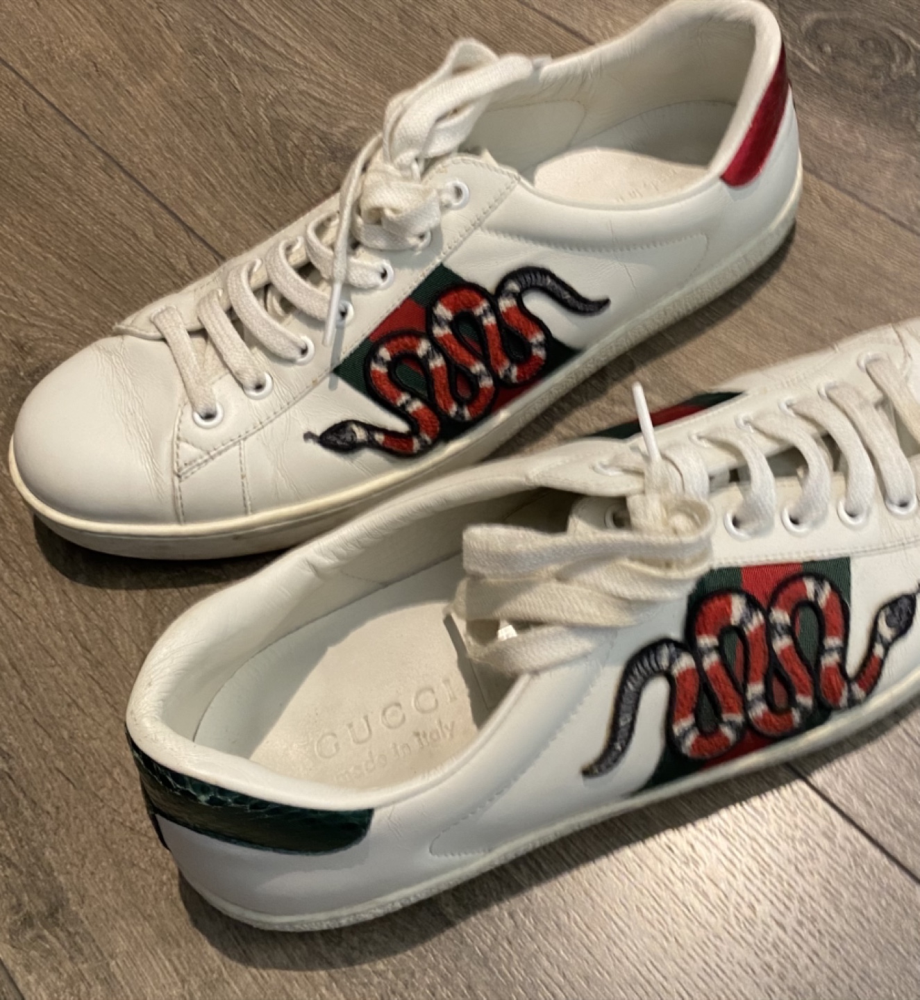 Authentic Gucci ace sneakers Embroidered Snake - photo 5