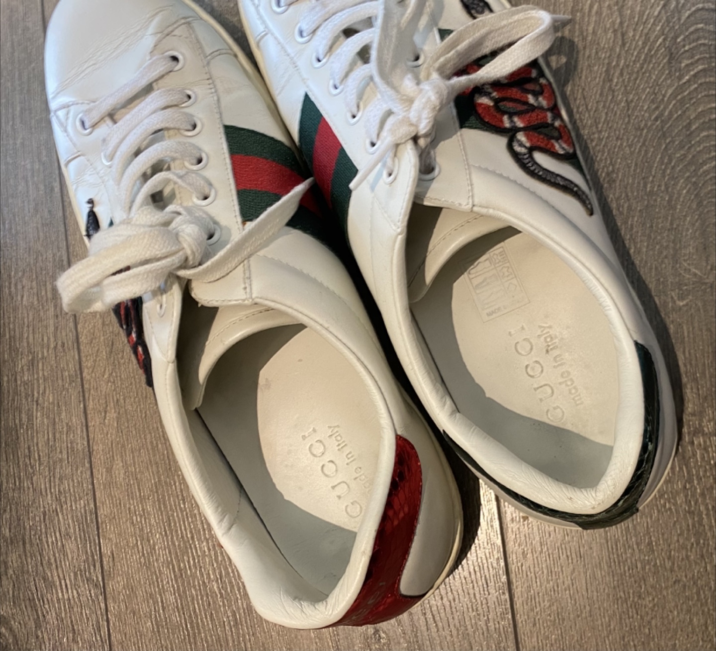 Authentic Gucci ace sneakers Embroidered Snake - photo 4