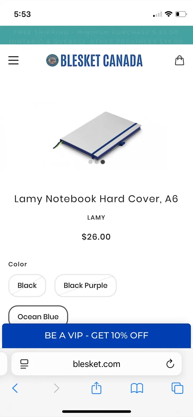 Lamy Notebook Hardcover A6 - Ocean Blue image indicator(3)