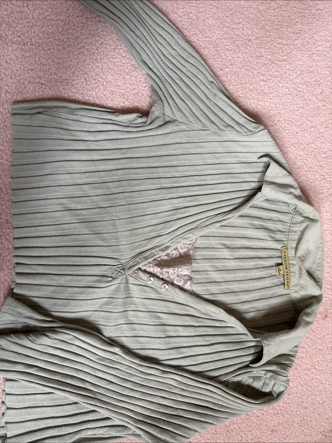 Carolyn Taylor Ribbed Long Sleeve Top thumbnail