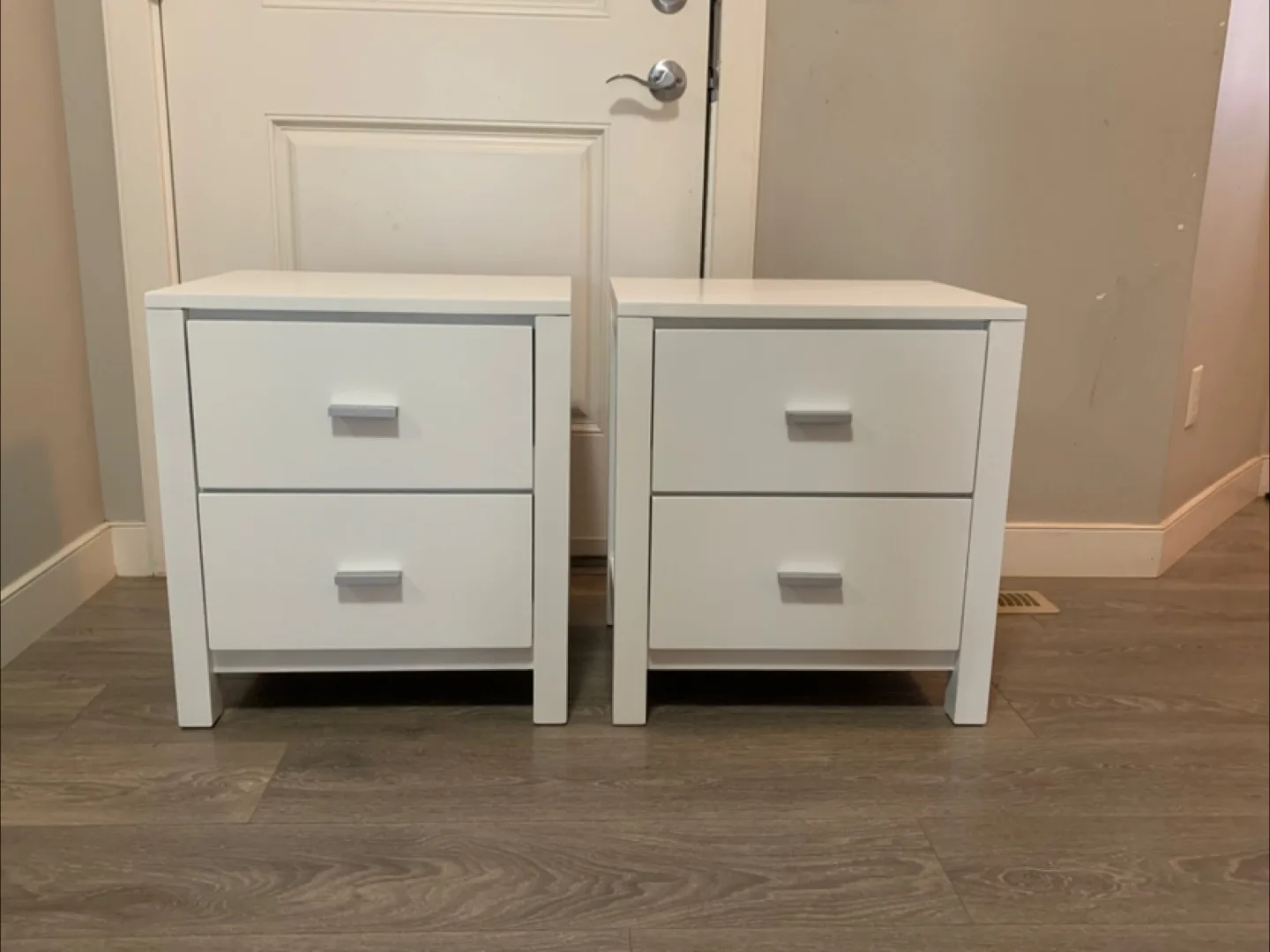 White 2-Drawer Nightstands - Set of Two thumbnail