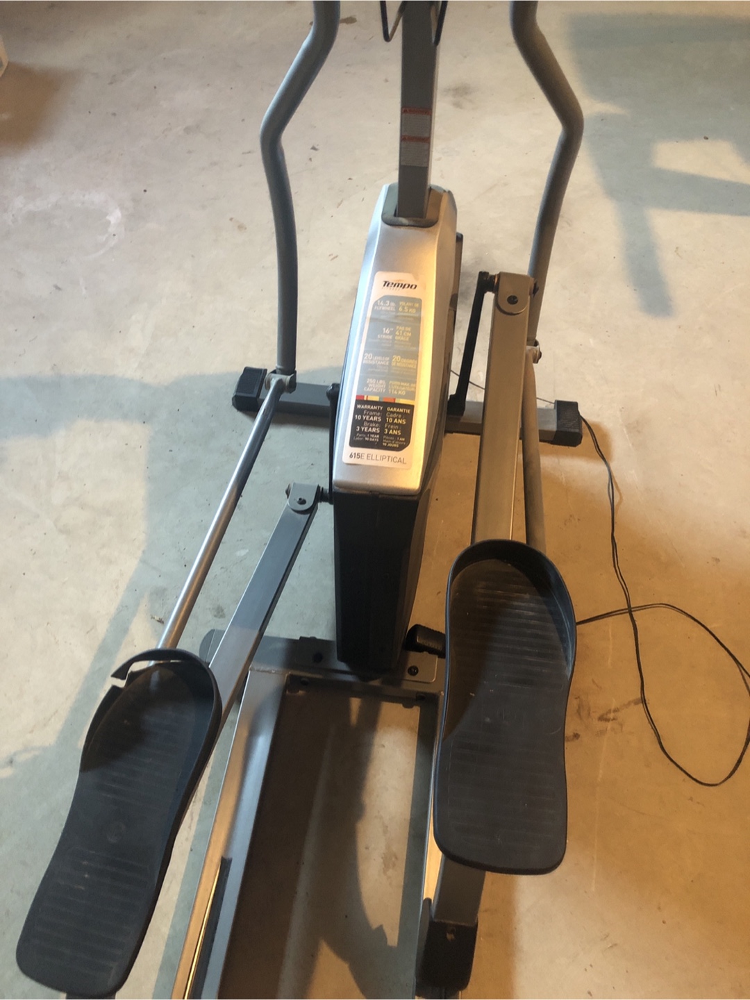 Tempo Fitness 615E Elliptical - photo 4