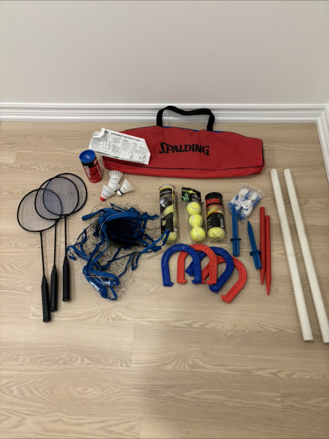 Spalding Badminton Set & Horseshoe Game