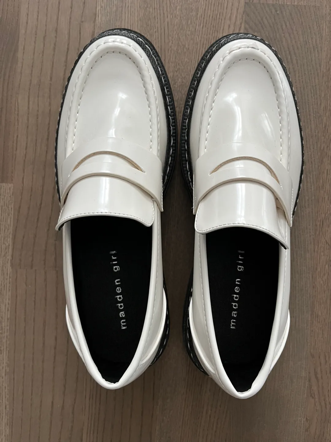 Madden Girl White Loafers - Size 38 thumbnail