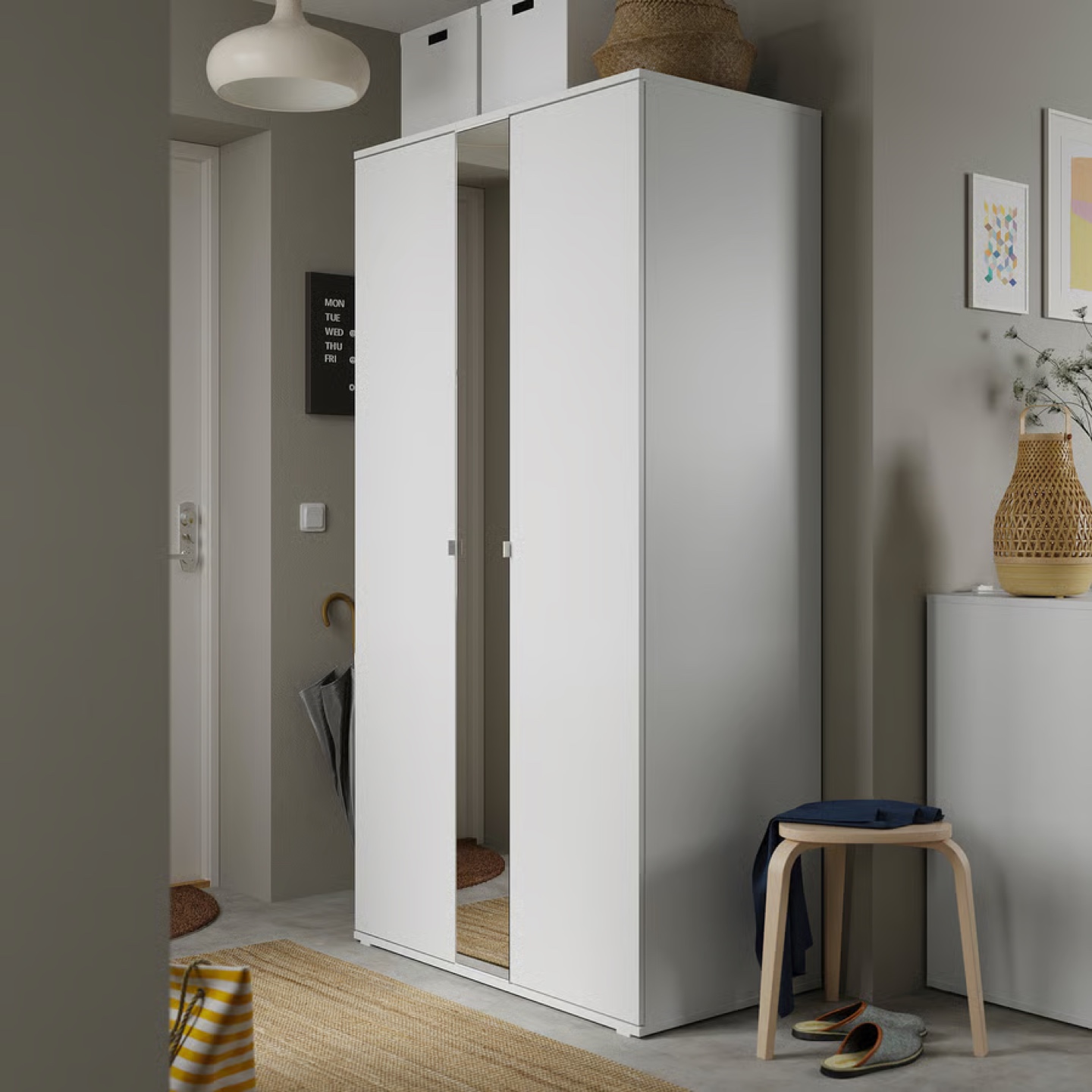 IKEA VIHALS Wardrobe with 2 doors, white - photo 3
