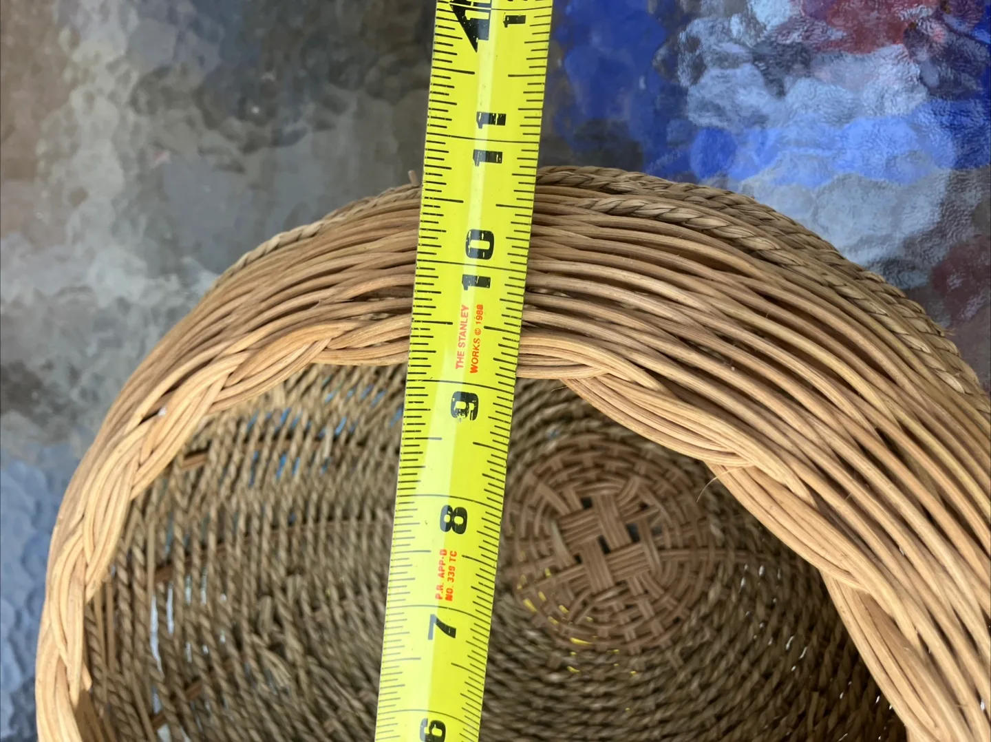 #freecycle Wicker Basket - 11 inch diameter image indicator(2)