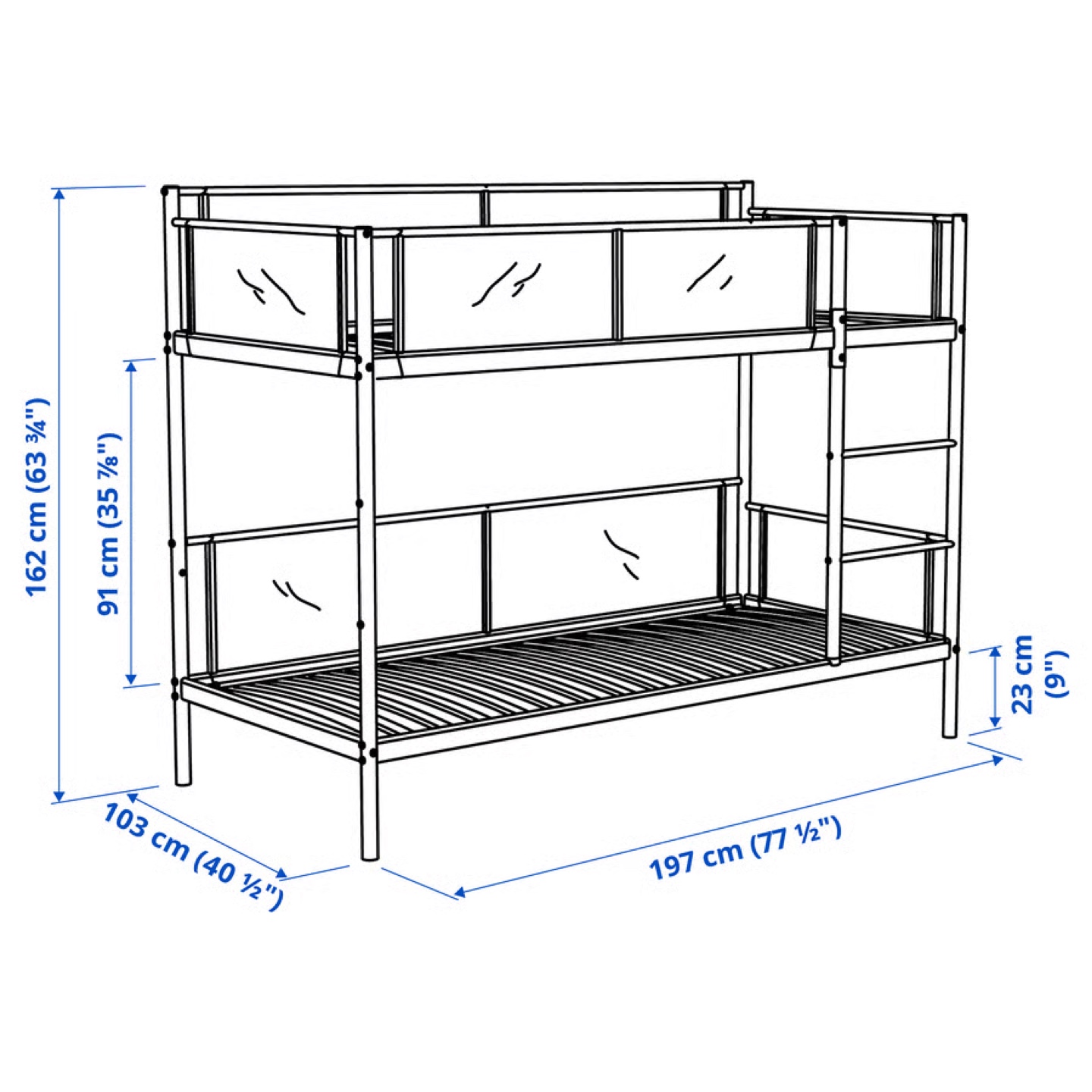 IKEA SVÄRTA/VITVAL Bunk Bed Frame - photo 2