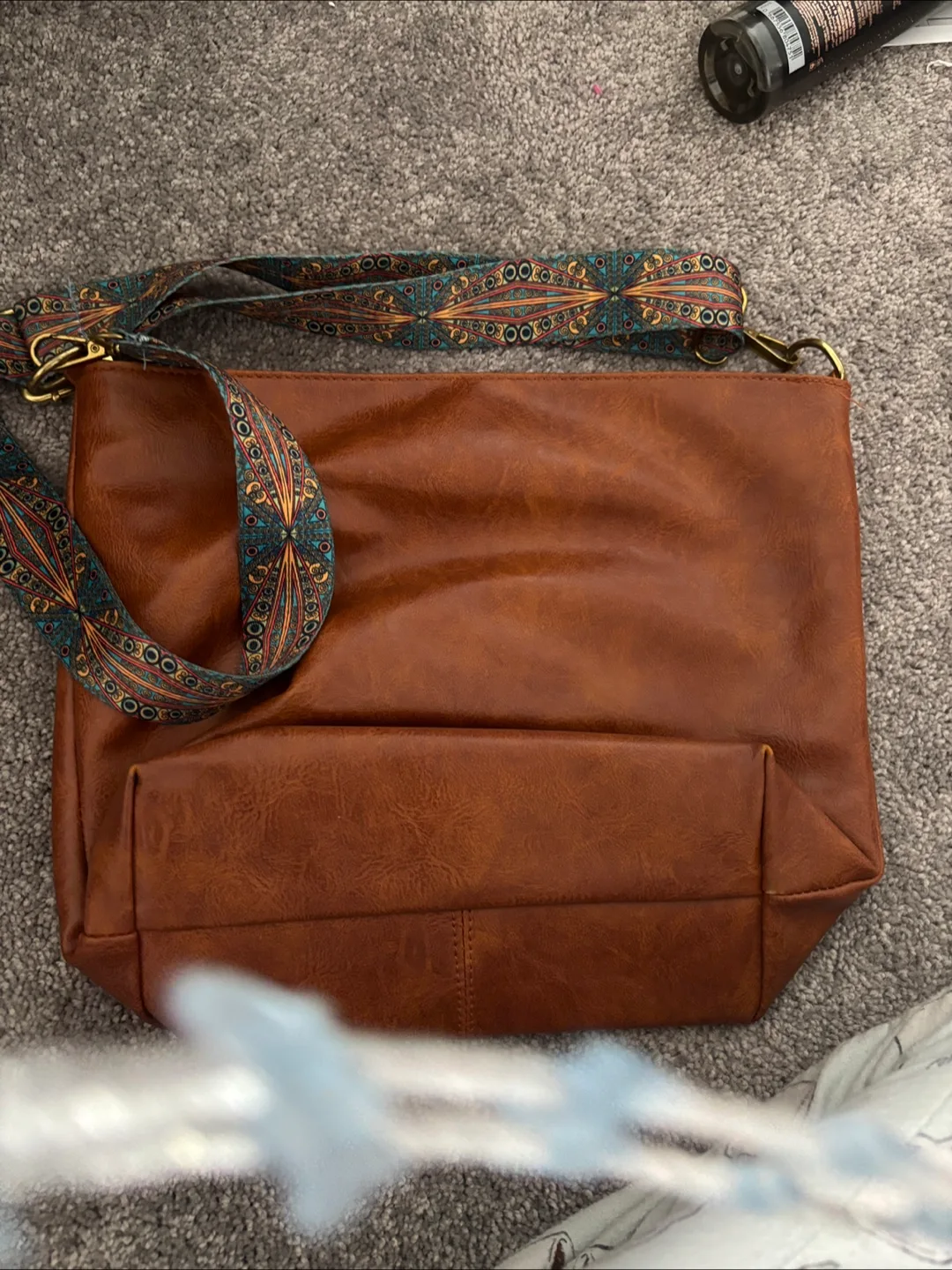 Brown leather bag image indicator(2)