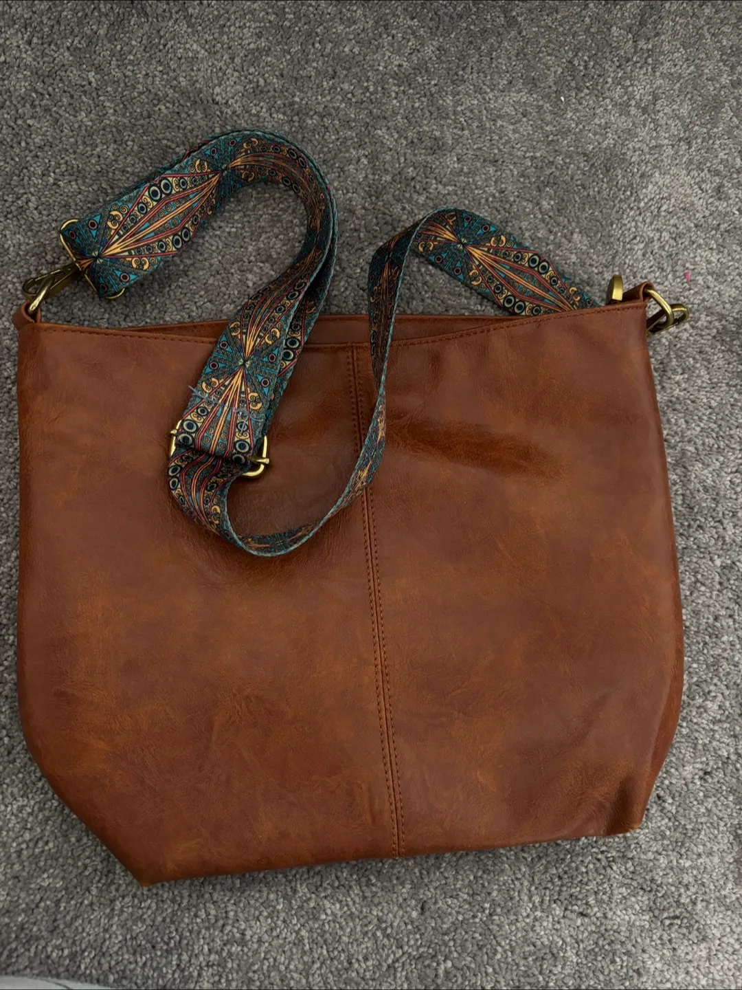 Brown leather bag