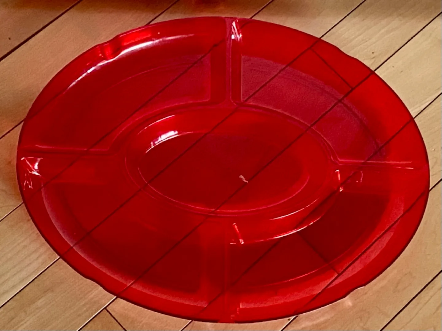 Freecycle Red Plastic Serving Platter thumbnail