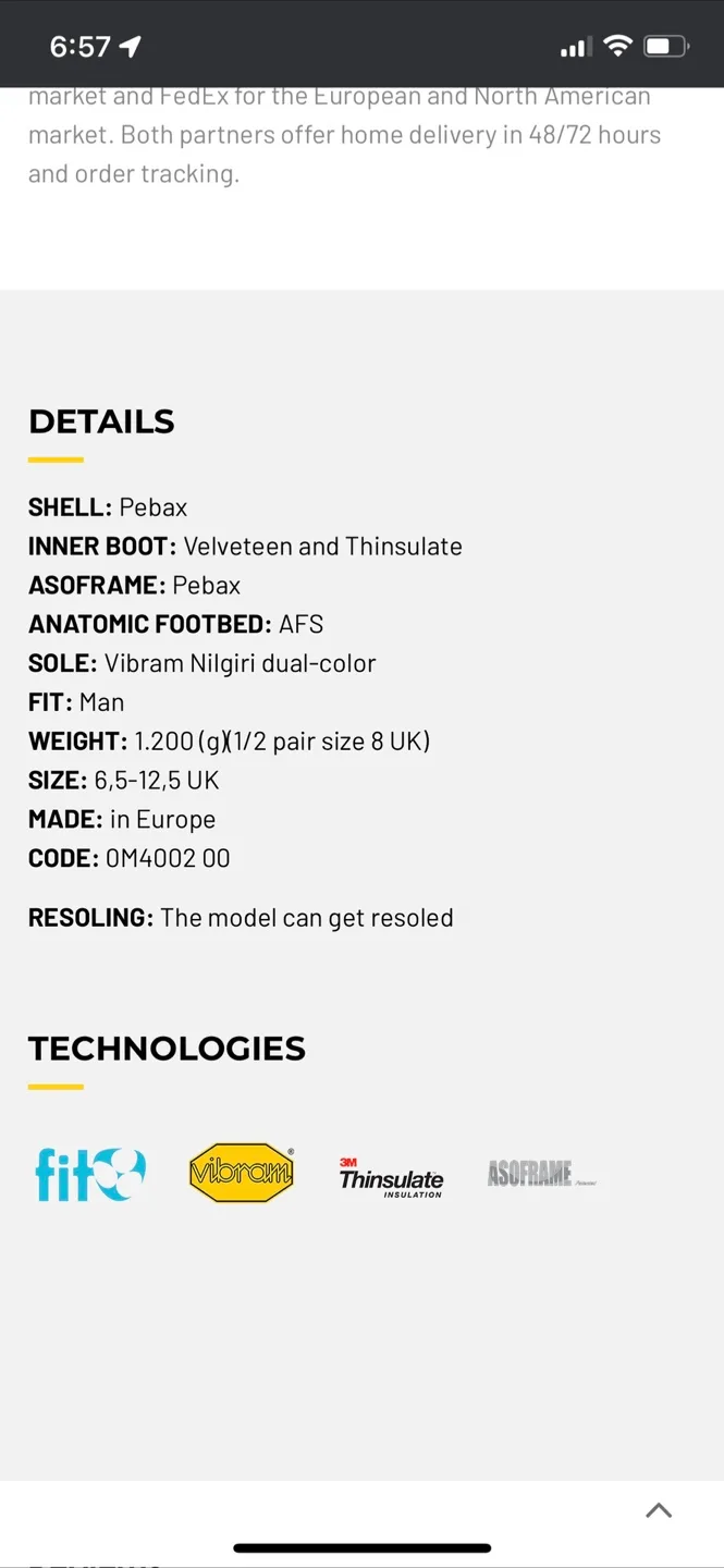 Asolo AFS 8000 Alpine Expedition Boots - Size 7.5 image indicator(2)