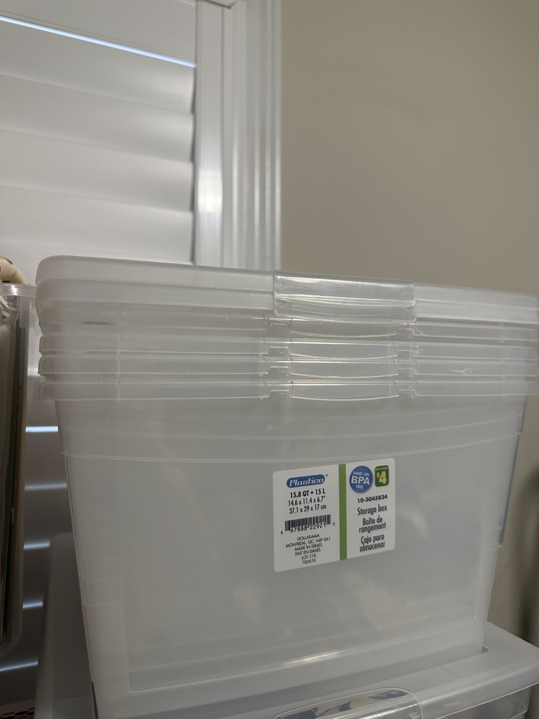 Plastico 15.8 QT Storage Box