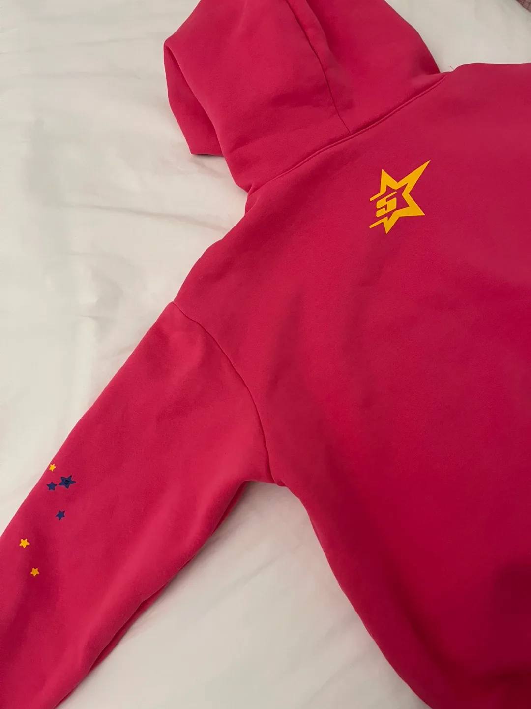 SP5DER Pink Hoodie, Size S image indicator(3)