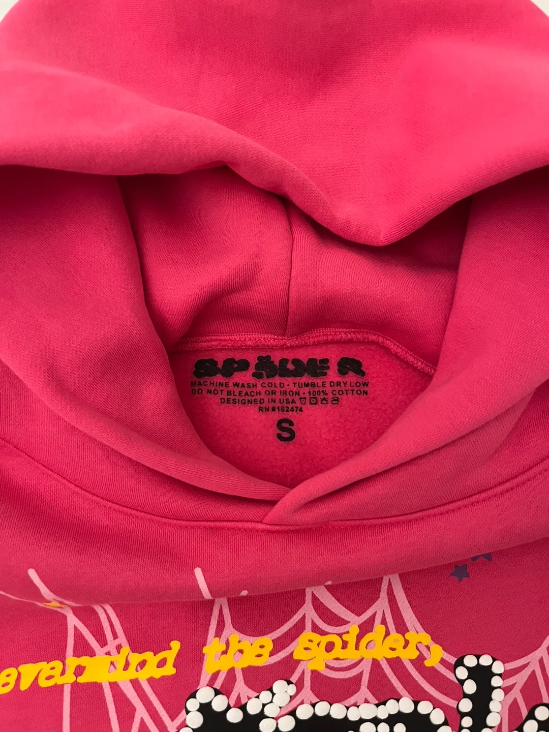SP5DER Pink Hoodie, Size S image indicator(2)
