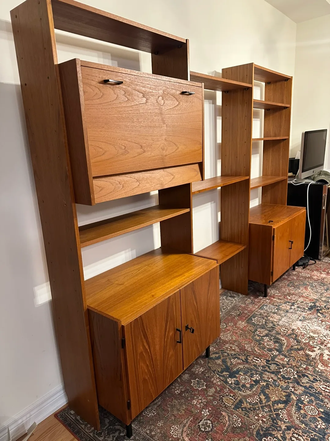 Vintage Teak Wall Unit Shelving System thumbnail