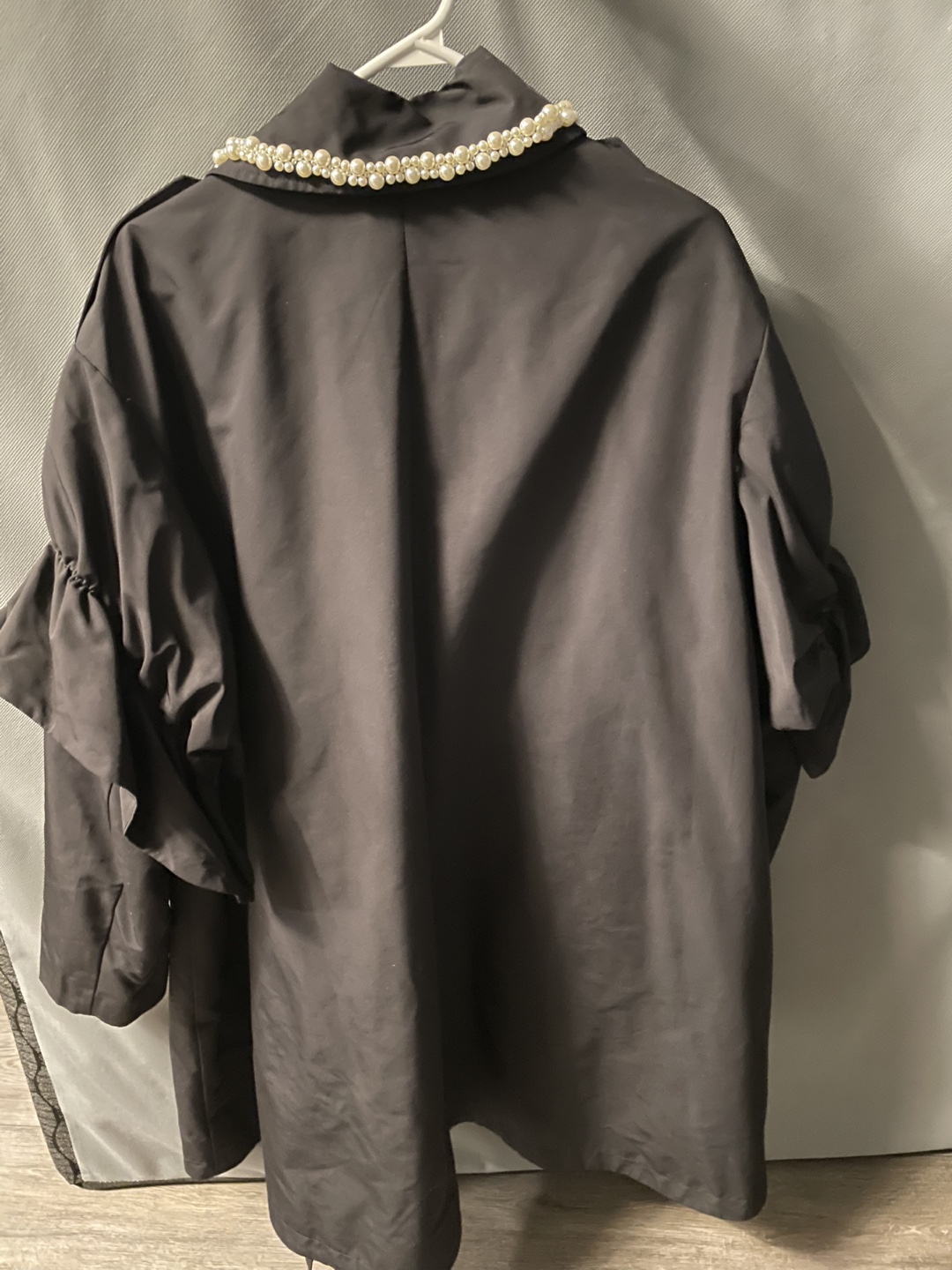 (BRAND NEW) Simone Rocha H&M Black Ruffle Sleeve Trench Coat - photo 3
