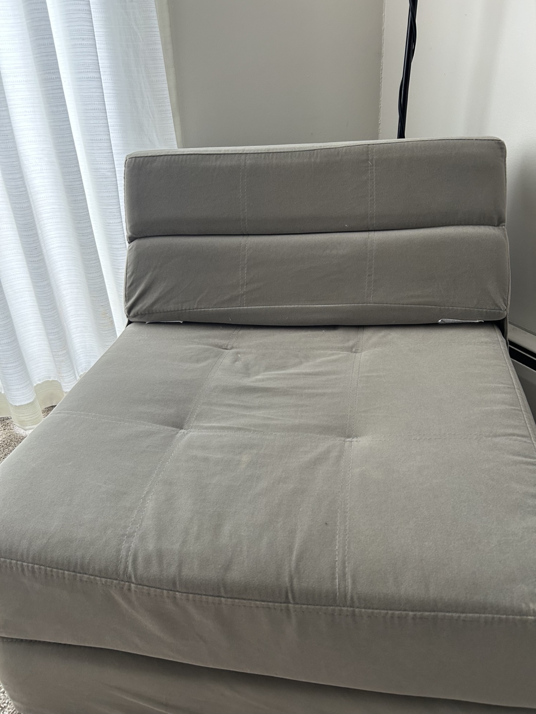 Folding Sofa Bed Couch - Light Gray - photo 4