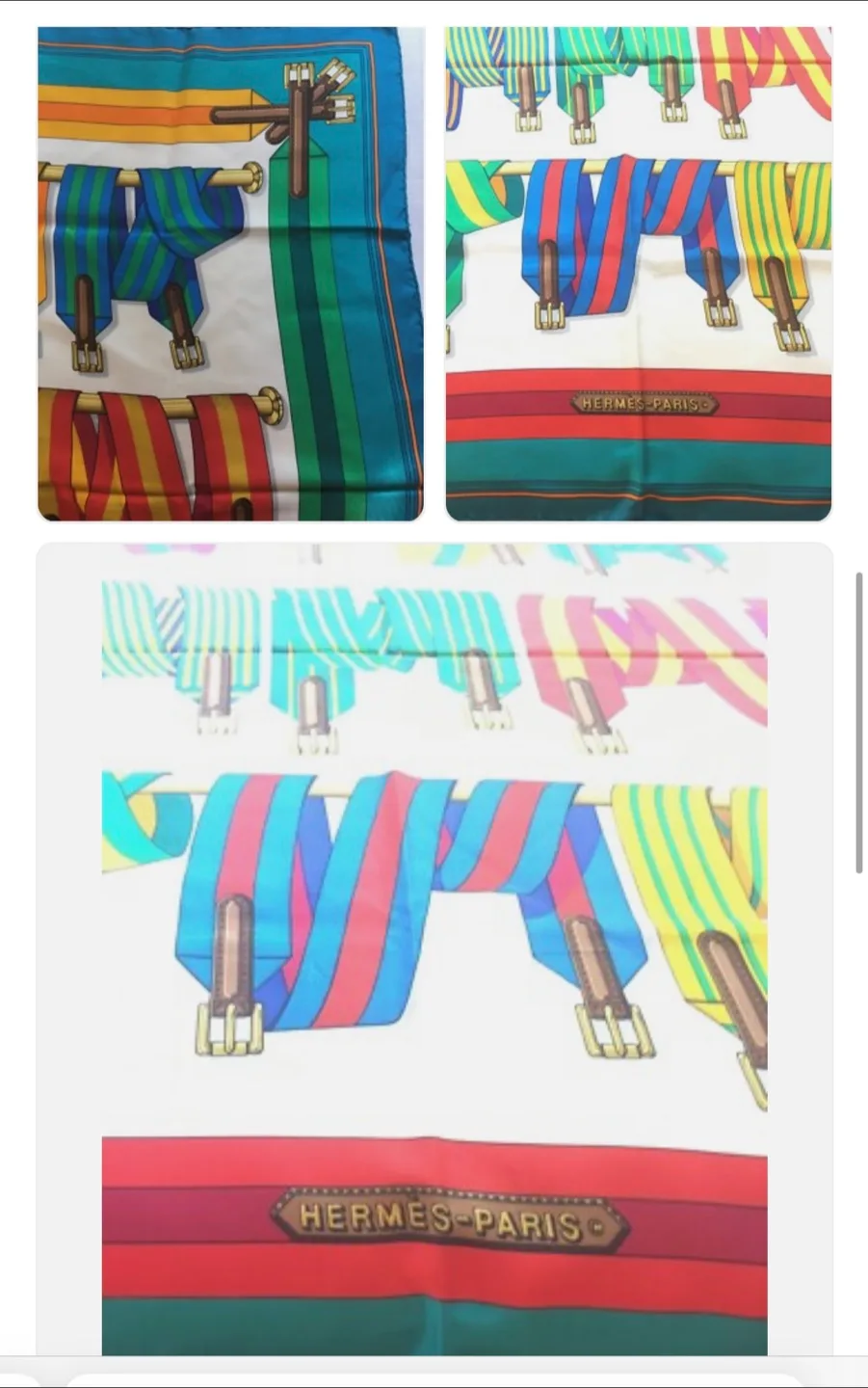 HERMES Paris FRANCE RARE 1990s SILK SCARF BY J METZ image indicator(4)