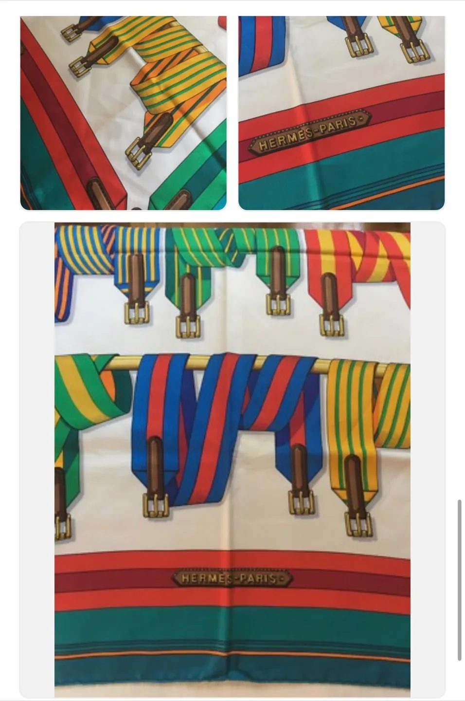 HERMES Paris FRANCE RARE 1990s SILK SCARF BY J METZ image indicator(3)