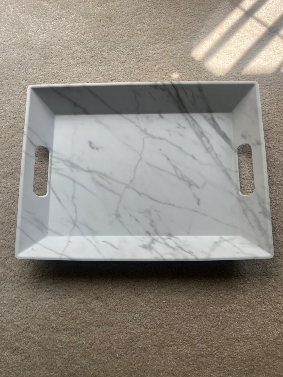 Pier 1 Rectangular Marble-Look Serving Tray thumbnail