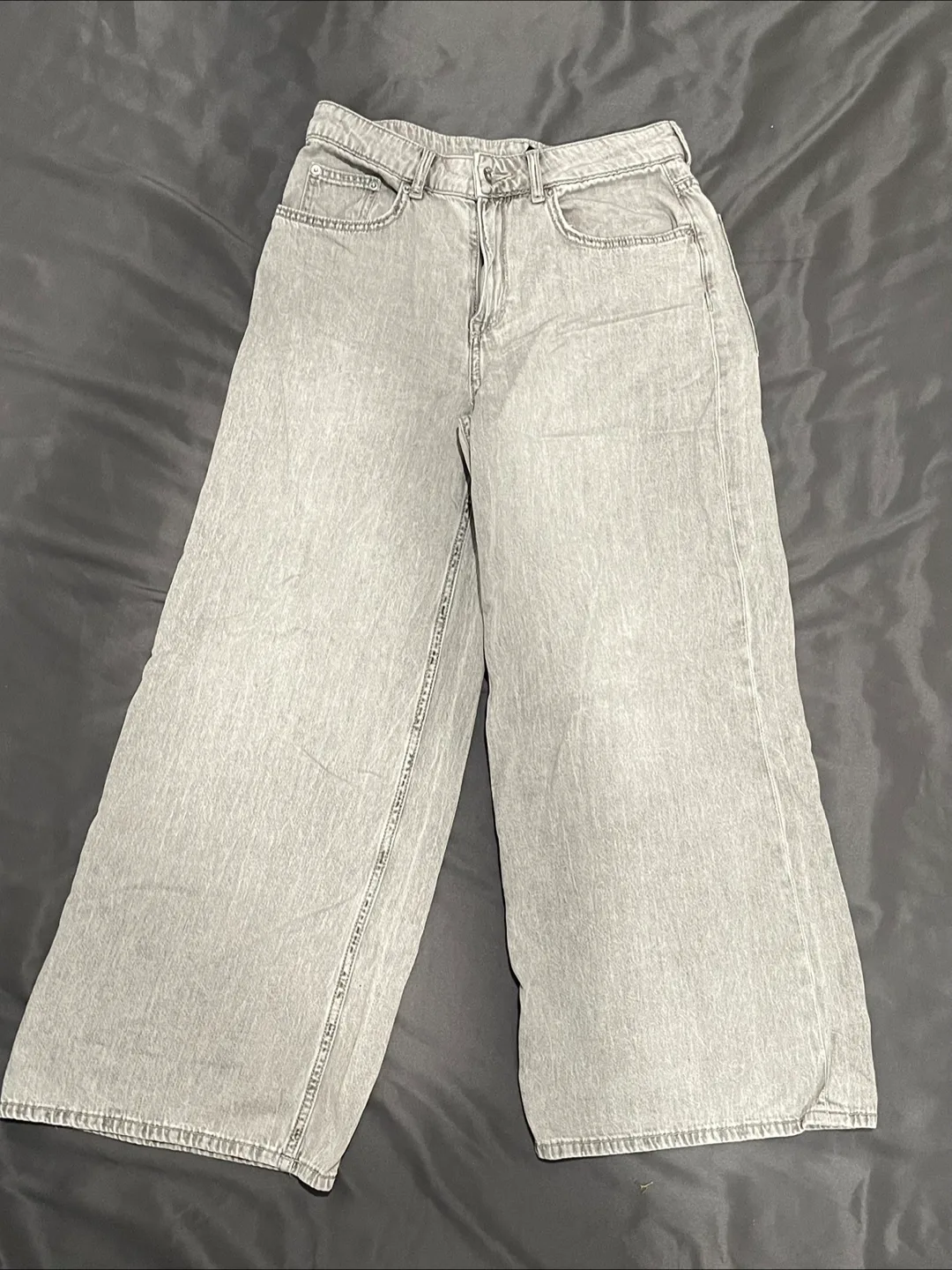 H&M Grey baggy Jeans - Size 4 thumbnail