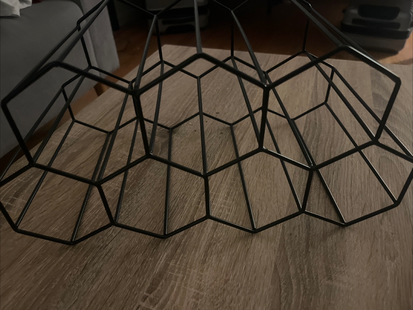 Black Metal Wine Rack